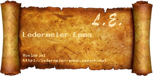 Ledermeier Emma névjegykártya